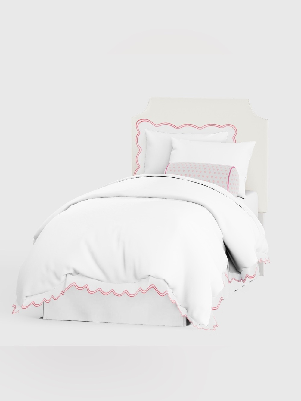Dorm Bedding Set- PB Teen Twin XL Duvet, Comforter, Sham, and Bolster pillow